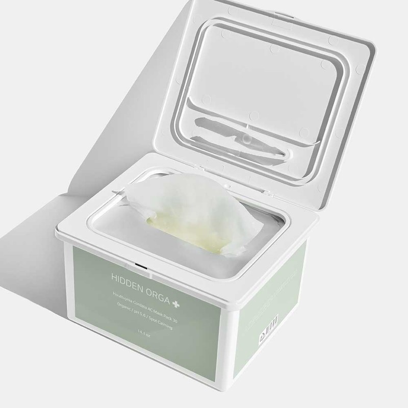 Hidden Olga Houttuynia cordata mask pack, 1 pack per day,