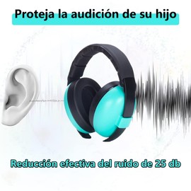 BAYLOVE Orejeras Antiruido para Niños, Audifonos Bloquea Sonido para Niños, Protección Auditiva para Bebés, Reducción de Ruido 25 dB, Audifonos Antiruido de Viajar Dormido, Longitud Ajustable(azul)