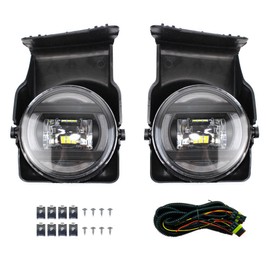 LEVANLIGHT LED Fog Lights with DRL Compatible with 2003 2004 2005 2006 GMC Sierra 1500 2500 3500 Front Bumper Driving Fog Lamps Assembly with Turn Signal Lights & Wiring Harness