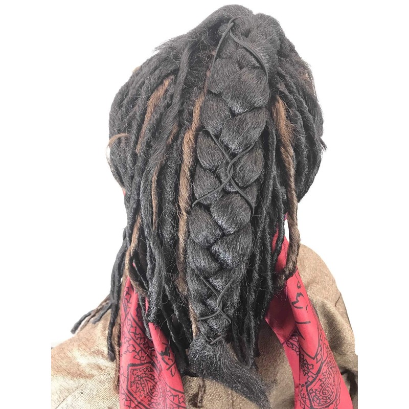 Exact WIG w/Bandana Dreadlock And Hair Beads Stick DLX Jack