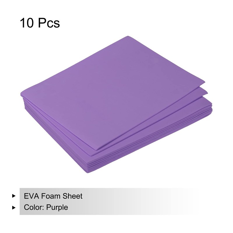 sourcing map EVA Foam Sheets Purple 7.6 Inch x 5.9
