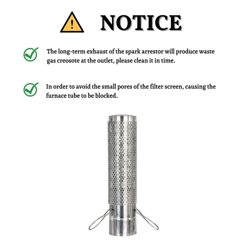 SoloWilder 2.4 inch Stovepipe Spark Arrestor Screen Chimney Tube Filter