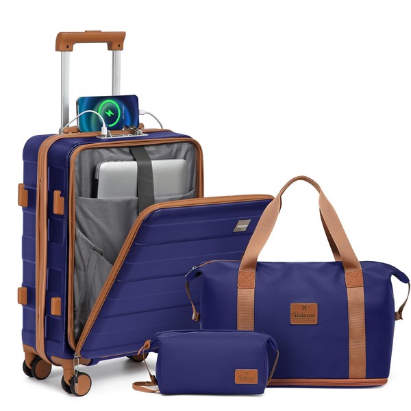 imiomo Carry on Luggage 22x14x9 Airline Approved, ABS Lightweight Hard
