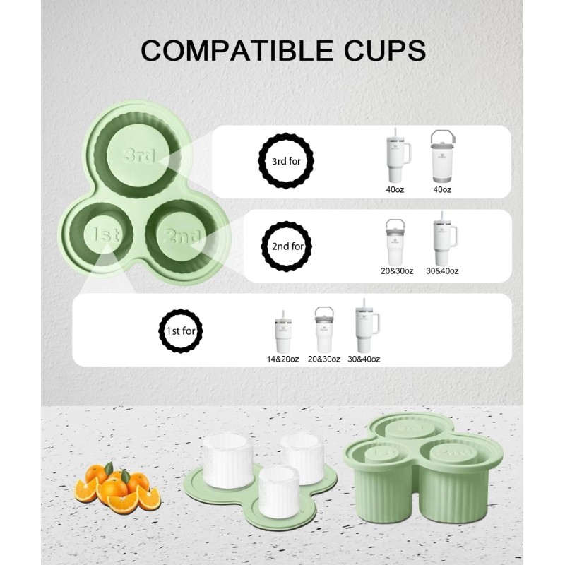 Unbranded Silicone Ice Cube Tray with Lid, Ice Mold for