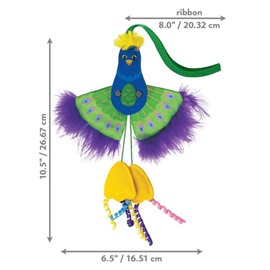 KONG Connects Peacock Interactive Cat Toy with Feathers and Catnip