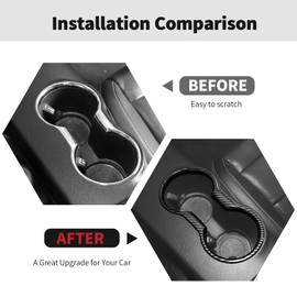 RT-TCZ 17PCS Carbon Fiber Interior Trim Kit Cover Center Console Decoration Interior Accessories for Ford Mustang 2015 2016 2017 2018 2019 2020 2021 2022 2023