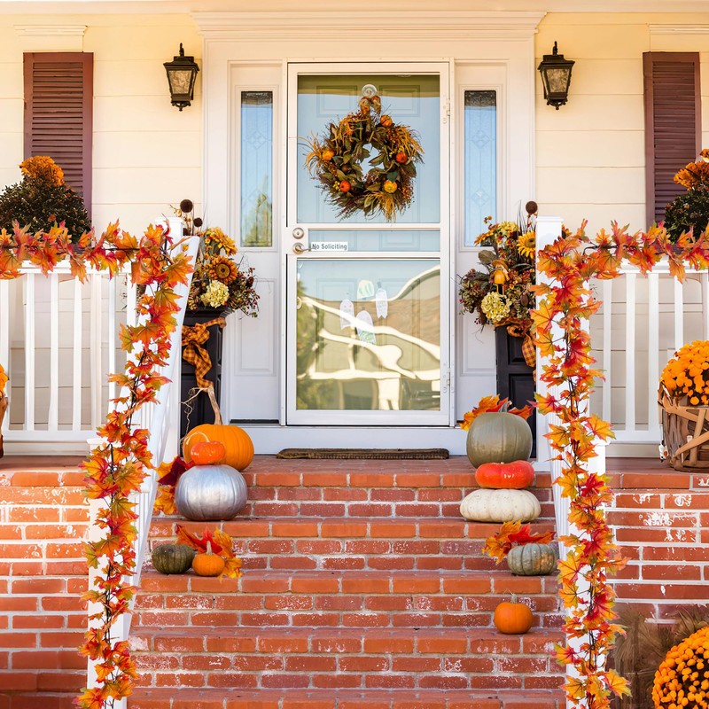 SITUMEIZI Fall Leaf Garland 6.5Ft 1Pc