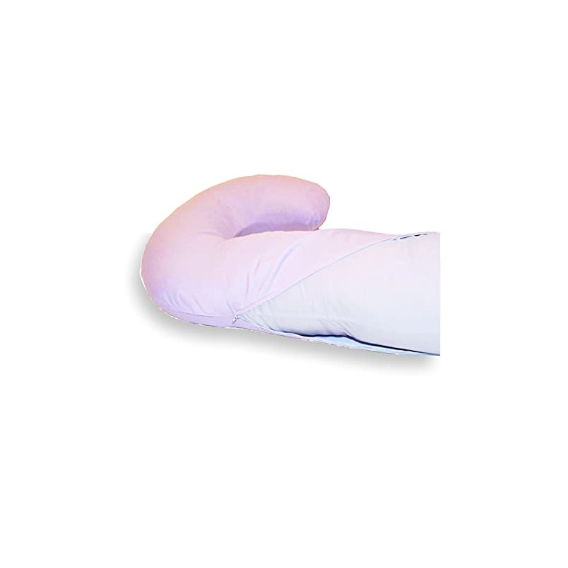 New Microfiber Zippered Replacement Maternity Body Pillow Cover (White)