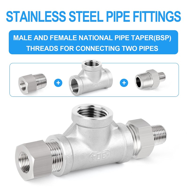ERGAOBOY 2 Pcs 3/4" x 3/4" x 3/4" BSP 3