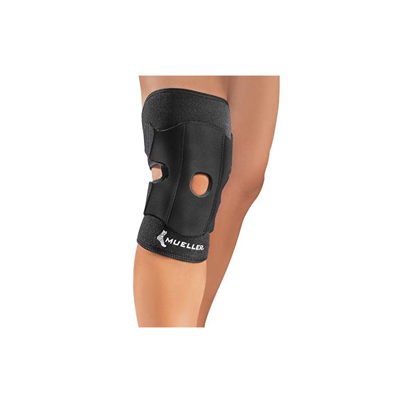 Mueller Adjustable Knee Support, Open Patella, Black, OSFM
