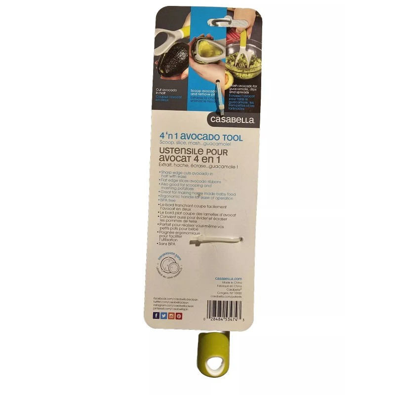 Casabella Avocado 4 in 1 Tool • Cut, Scoop, Pit