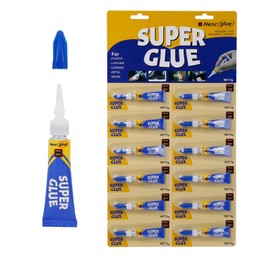 3Gram x 12 Strong Super Glue All Purpose with Anticlog Cap. Super Fast&Strong Adhesive superglue,DIY Crafts,Shoe,Glass,Waterproof,Metal,Ceramic,Rubber,Super Glue for Wood,Stone(hencglue no.4)