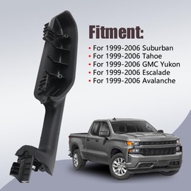 LONGKEES Front Door Armrest Handle FIT 1999–2006 Suburban, Tahoe, Yukon, Escalade, Avalanche – Right Passenger Side Interior Armrest – Replace OE# 12472876 (Black)