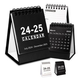 Mini Desk Calendar 2024 2025 UK, Desktop calendar 2024/25 (July 2024 - December 2025), Small Desktop Calendar for Office School, Timetables & Study Plans