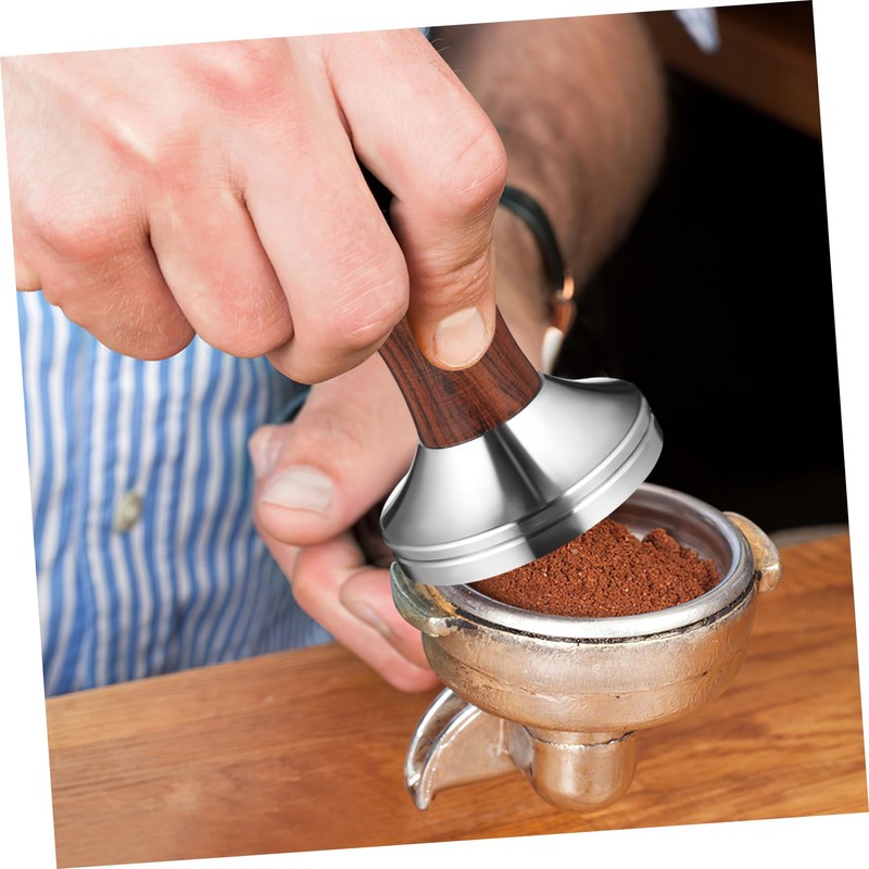 Ipetboom Espresso Tamper Threaded Metal Hand Press Tool for Coffee