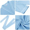 Amorbella Women Robe Long Bathrobes Lightweight Light Blue Large