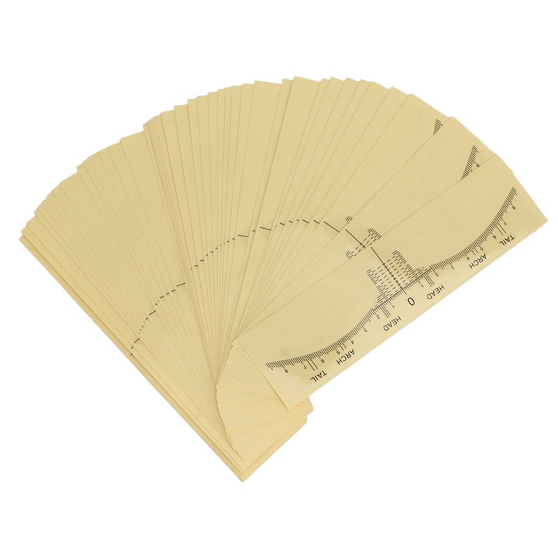100pcs Adhesive Eyebrow Ruler Disposable Eyebrow Ruler Stencils Eyebrow Guide