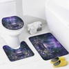 DIPQIMI 4Pcs Mysterious Witch Cauldron Shower Curtain Sets with Rugs,