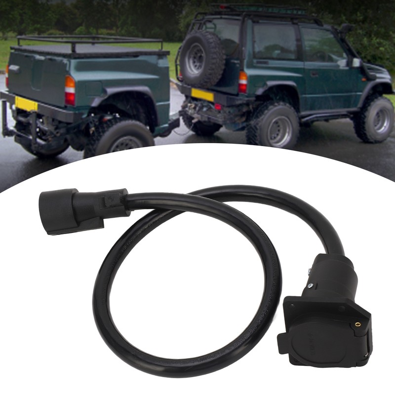 Trailer Extension Cord 7 Way 3ft Double Prong Male Plug