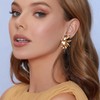 EVER FAITH Crystal Statement Earrings, Art Deco Marquise Drop Cluster