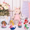 4 piezas de decoración para tartas de sirena, figuras de