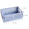 Mini Folding Plastic Basket for Storage 4 PCS，Mini Storage Crates