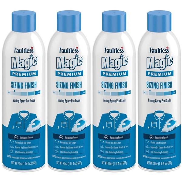 Faultless Starch 00502 Magic Sizing Fabric Finish, 20 oz (Pack of 4)