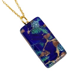 Glass Pendant, Murano Glass Pendant, Handmade Glass Pendant, Millefiori Pendant, Gold Leaf, Murano Glass Jewellery, Glass from Venice, Venetian Glass, 3cm x 1.5cm (Lisa)