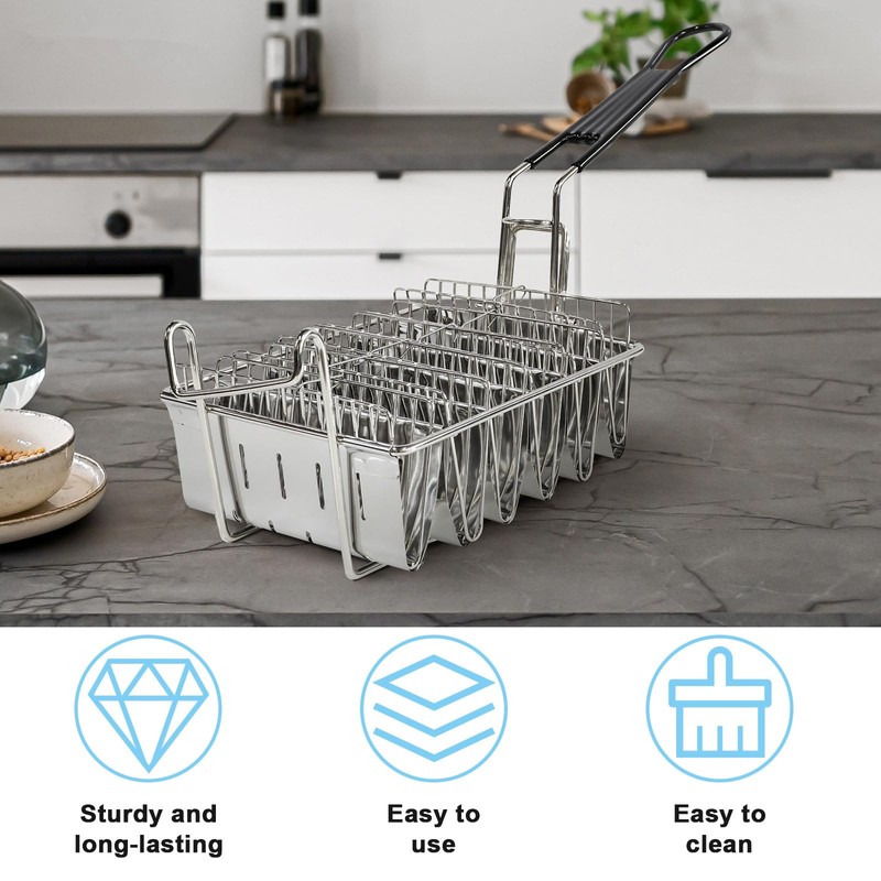 SOTECH Tortilla Fry Basket Taco Fryer Basket for Kitchen Fried