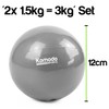Komodo Weighted Toning Balls - Soft Pilates Yoga Training Pair