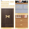 DOITOOL Brass Bow Shape Cabinets Knobs Gold Drawer Pulls Decorative