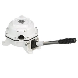 Whale BP0527 Mark V Manual Sanitation Pump, 1 ½-Inch Hose Connections, Maximum of 17.5 GPM (70 Strokes Per Minute) - Bulkhead Discharge, White