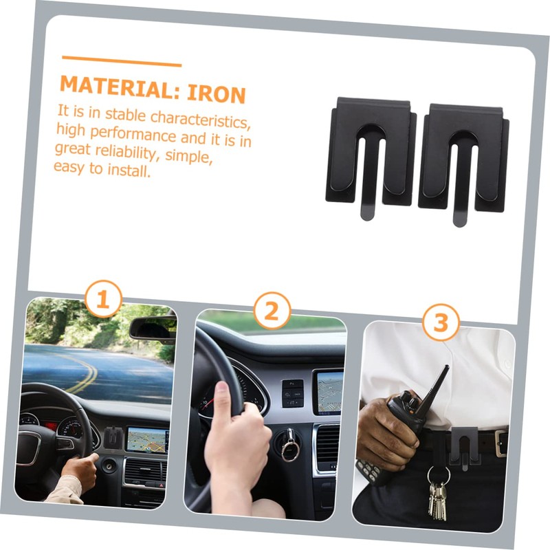 BIUDECO 2Pcs Mic Clip for Vehicle Mount Hanger Easy Installation