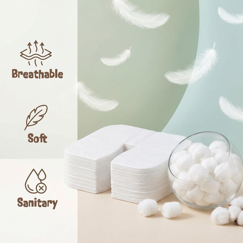 100 PCS Disposable Face Cradle Covers for Massage Tables and