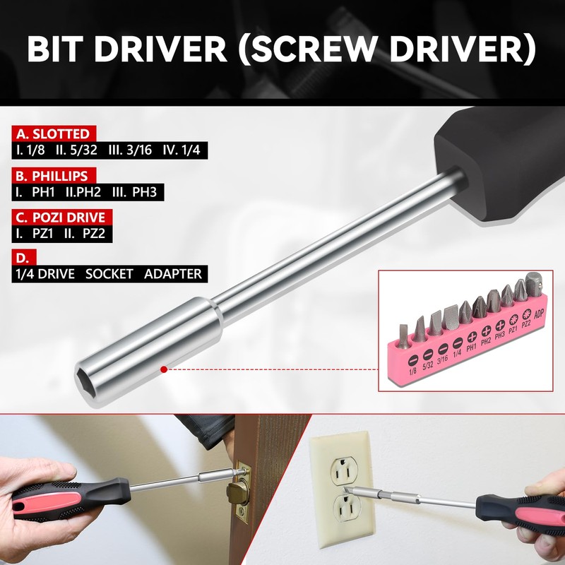 Auto Dynasty Tool Kit for Home 46-Pieces, Basic Household Hand