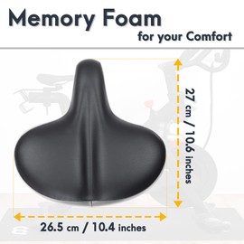 Venzo Comfortable Bike Bicycle Saddle Seat - for MTB, Road, Exercise, Trekking, Folding, Hybrid & Cruiser Bikes - XC Saddle Seat in Orange