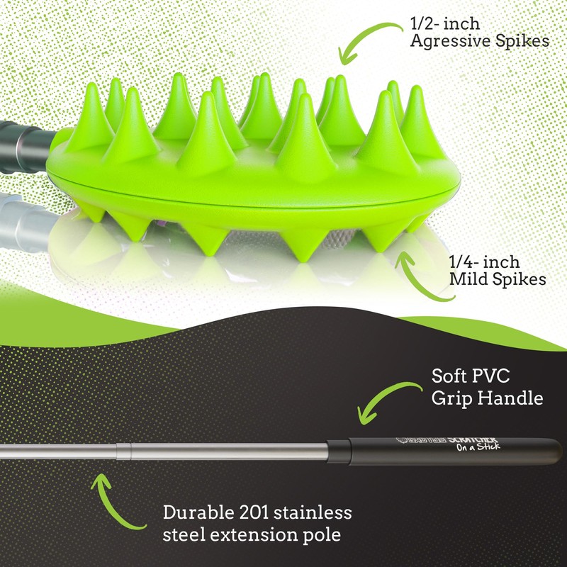 Cactus Back Scratcher On a Stick - Green
