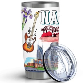 Pininerr City Tumbler for City Lover,20oz Double Wall Vacuum Insulated Stainless Steel Coffee Cups (Nashville)