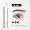 Lamela Double-Sided Eyebrow Pencil with Brush, Brown and Transparent (Black)