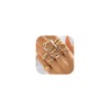 CJIAYUJEW Gold Stackable Rings Set for Women Chunky Silver Layered