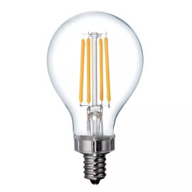 GE Relax 60w Clear EQ A15 Soft White Candelabra Base (e-12) Dimmable LED 2-Pack