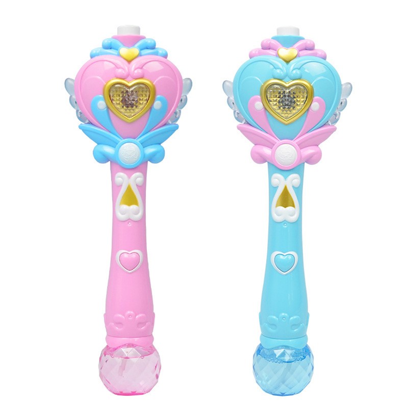 Fairy Bubble Wand Blower Musical Light Up Bubbles Toy for