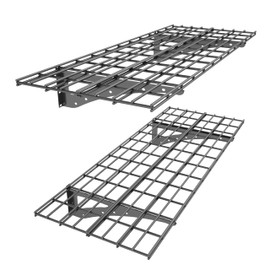 BEESTMUEBLE Garage Wall Shelving Heavy Duty,Garage Shelves 2 Pack 36"x24" (3x2 Ft) Metal Wall Mounted Storage with 400 lbs Total Capacity, Black （36" W x 24" D x 12" H）×2