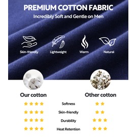 DAVID ARCHY Men's 2 Pack Soft Cotton Pajama Pants Lounge Wear Long PJs Bottoms (Iron Gate+Moonlight Blue,L)