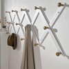 SKOLOO Wooden Wall Hat Rack, Large Accordion Wall Hanger, Modern,