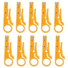 Mini pelacables, cortador pelacables, 10 piezas Herramientas manuales para electricistas para cables con un diámetro de líneas de datos CAT-5, CAT-5e 