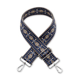 Cocovist Shoulder Belt, Thick, 2.0 inches (50 mm) Wide Shoulder Strap, For Bags, Women's, Stylish, Shoulder Bag, Replacement, Ethnic Style, Geometric Pattern, Embroidery, Cute, Boston Bag, Adjustable,