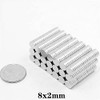 kkhouse 100PCS 8x2mm Magnet 8mmx2mm Round Magnet 8x2mm Magnetic Disc