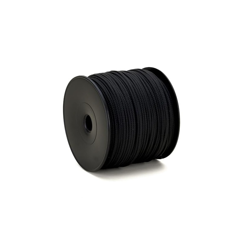 Braided Polypro Rope Black Diameter 1.5mm Spool 100m - Outdoor