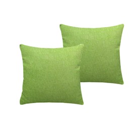 Light green throw pillows Decorative pillowcase Waterproof Cushion Cover Square 65x65 cm , for Tent Park Garden Throw Pillow Case Outside Bench Patio Couch Balcony Sofa Living Room, 26"x26" Set of 2
